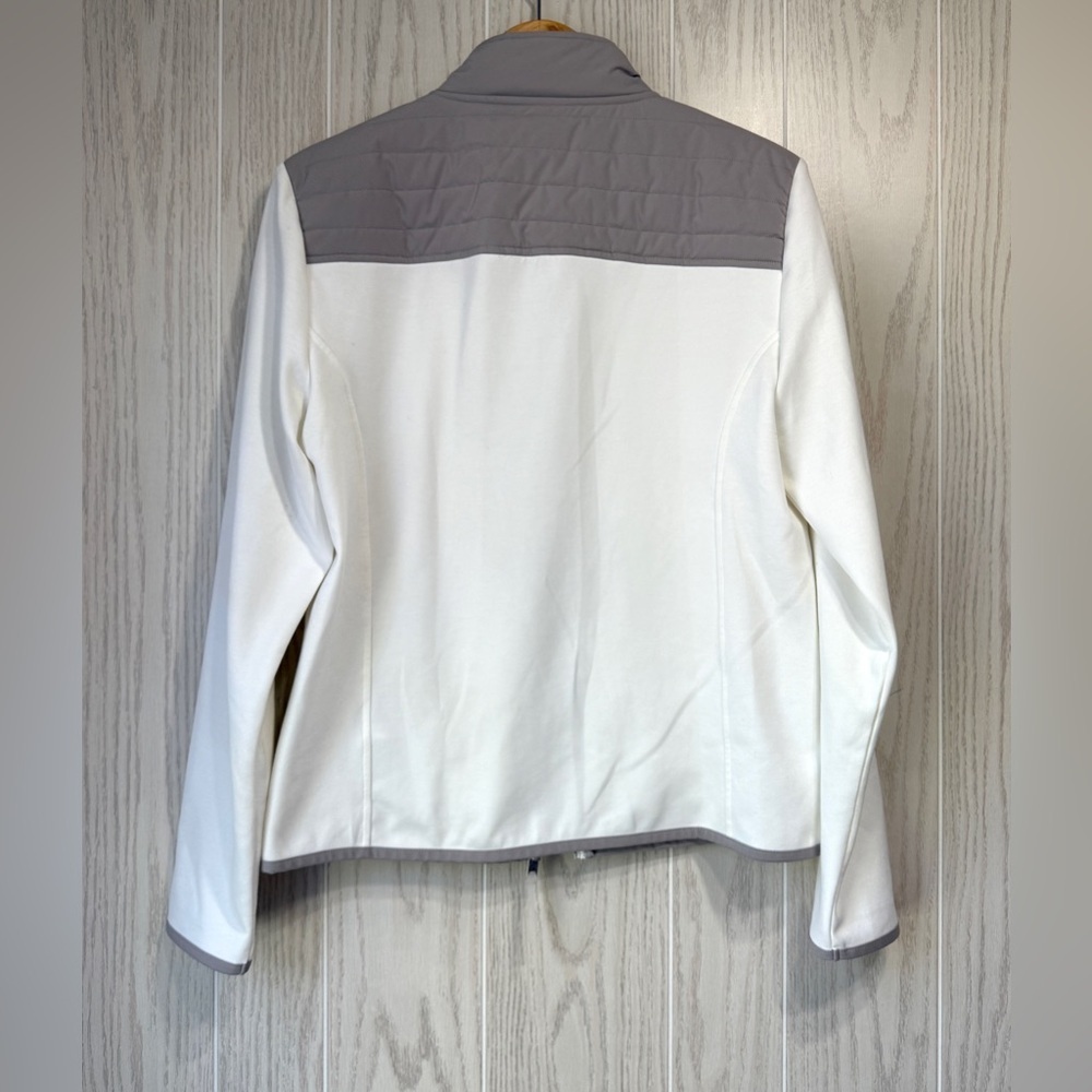 REISS Golf Formby Hybrid Performance Jacket Ecru Grey Size M - Picture 10 of 10